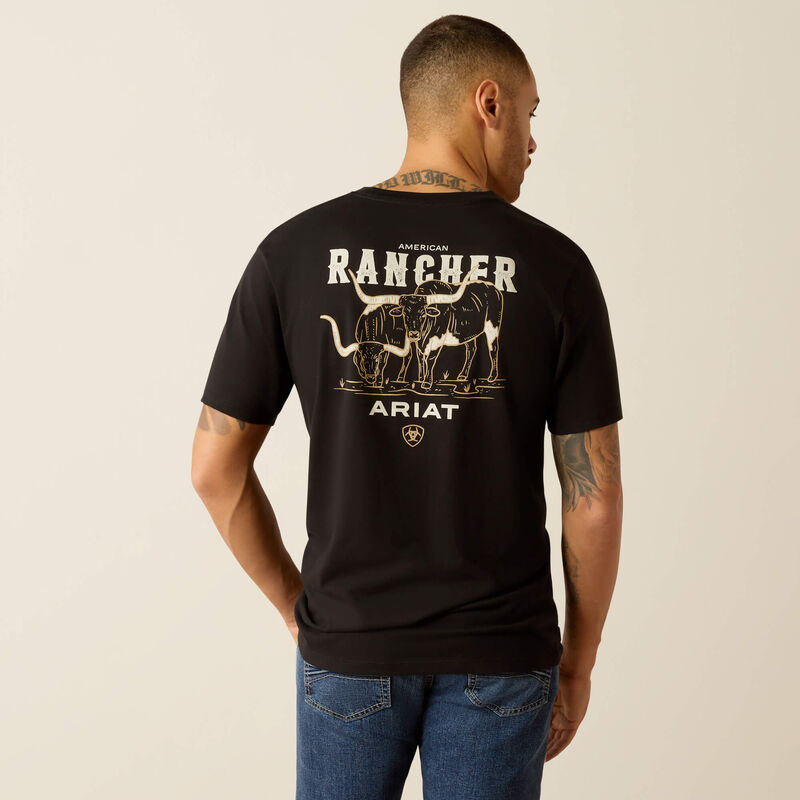 Ariat Men's American Rancher Graphic T-Shirt in Black