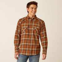 Ariat Men's Haiden Retro Fit Snap Shirt in Roasted Pecan