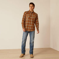 Ariat Men's Haiden Retro Fit Western Snap Shirt in Roasted Pecan