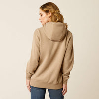 Ariat Women's Bronco Stitch Hoodie in Dark Oatmeal Heather