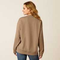 Ariat Women's Western Days Oversized Sweatshirt in Dark Khaki Heather