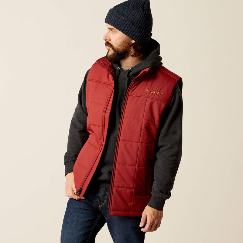 Ariat Men's Crius Insulated Vest in Rosewood