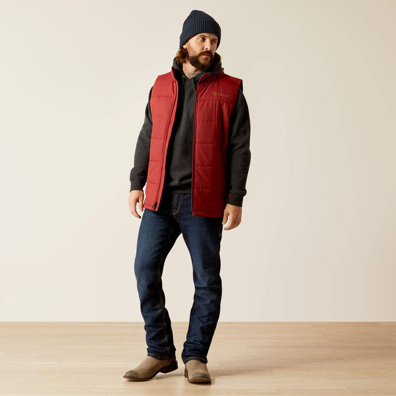 Ariat Men's Crius Insulated Vest in Rosewood