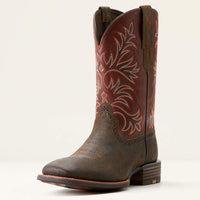 Ariat Men's Oakwood Western Boot in Antique Grey & Roasted Chestnut