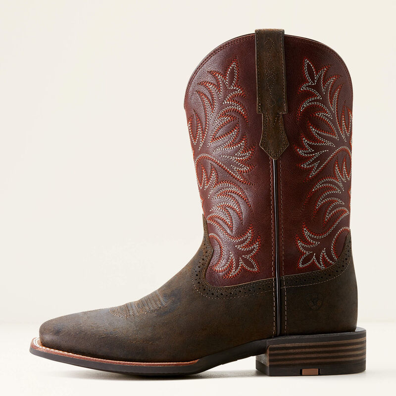 Ariat Men's Oakwood Western Boot in Antique Grey & Roasted Chestnut