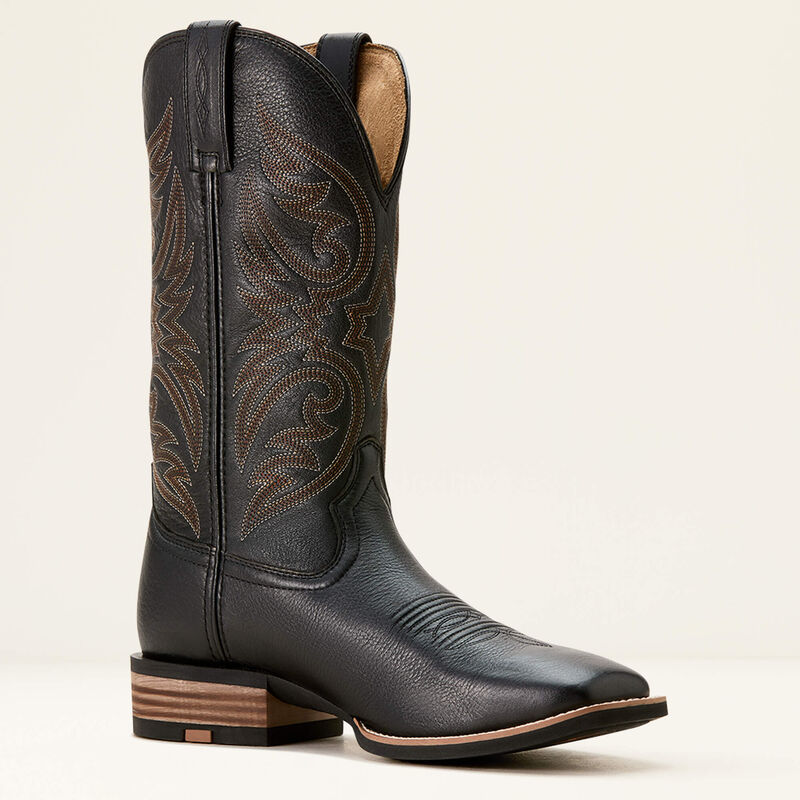 Ariat Men's Ricochet Cowboy Boot in Black Carbon