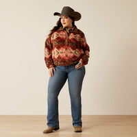 Ariat Women's Berber 1/2 Snap Fleece Pullover in Plansview Southwest (Available in Plus Sizes)