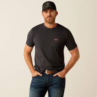 Ariat Men's Barbed Flag Graphic T-Shirt in Charcoal Heather