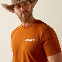 Ariat Men's Buffalo West Graphic T-Shirt in Burnt Umber