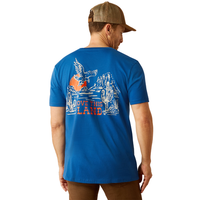 Ariat Men's Mo Ab Eagle Graphic T-Shirt in Royal Blue