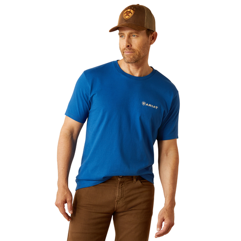 Ariat Men's Mo Ab Eagle Graphic T-Shirt in Royal Blue