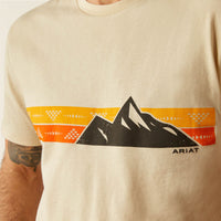 Ariat Men's Southwest Mountain Stripe Graphic T-Shirt in Natural