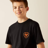 Ariat Boy's Outdoor Game Graphic Logo T-Shirt in Black