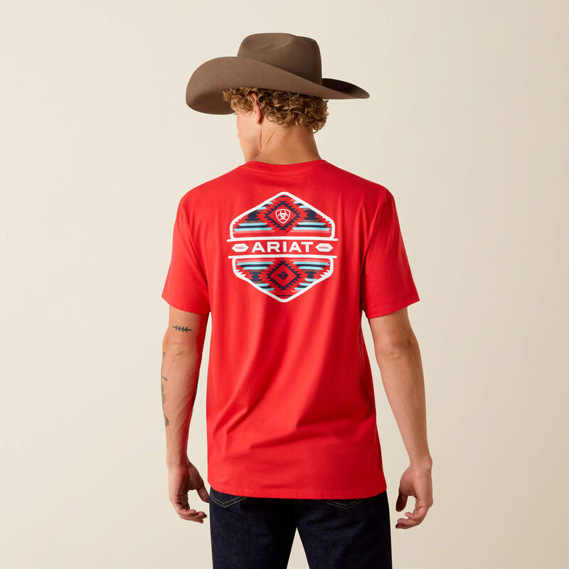 Ariat Men's Chinelos Hex Classic Fit T-Shirt in Mars Red