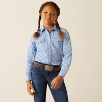 Ariat Girl's Shannon Western Snap Shirt in Calico Floral