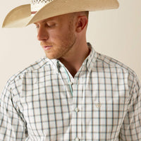 Ariat Men's S/S Pro Series Cooper Classic Fit Shirt in White (Available in Tall Sizes)