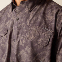Ariat Men's S/S VentTEK Outbound Classic Fit Western Snap Shirt in Nine Iron