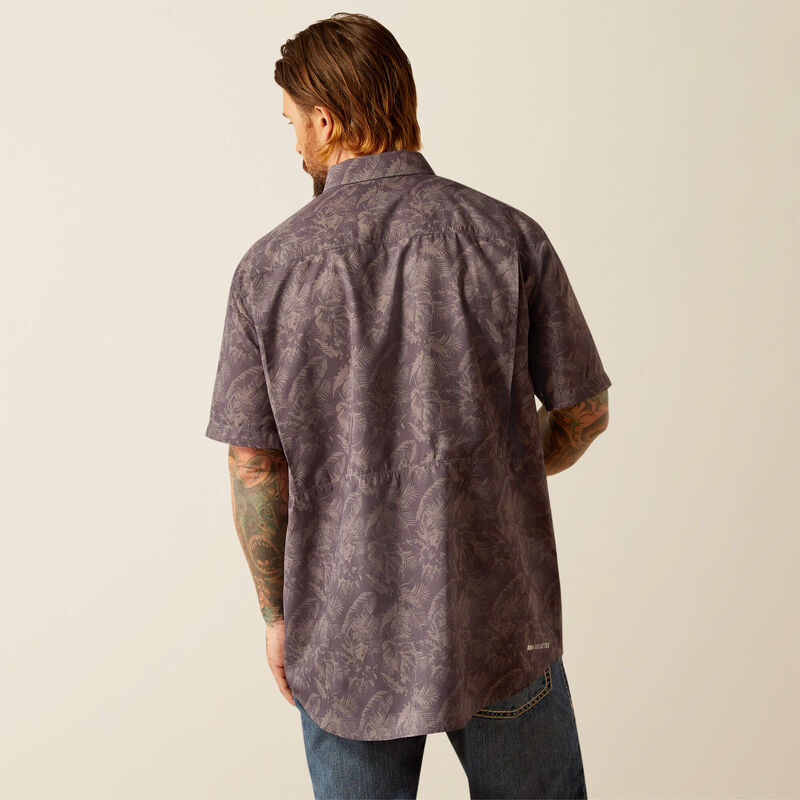 Ariat Men's S/S VentTEK Outbound Classic Fit Western Snap Shirt in Nine Iron