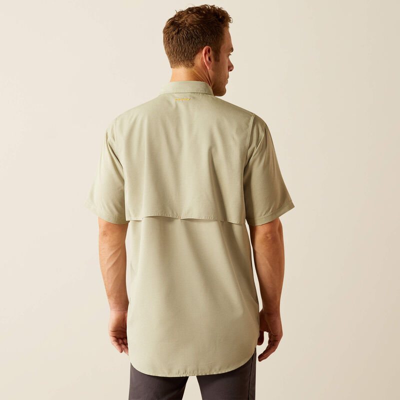 Ariat Men's Rebar S/S VentTEK DuraStretch Button Down Work Shirt in Oil Green