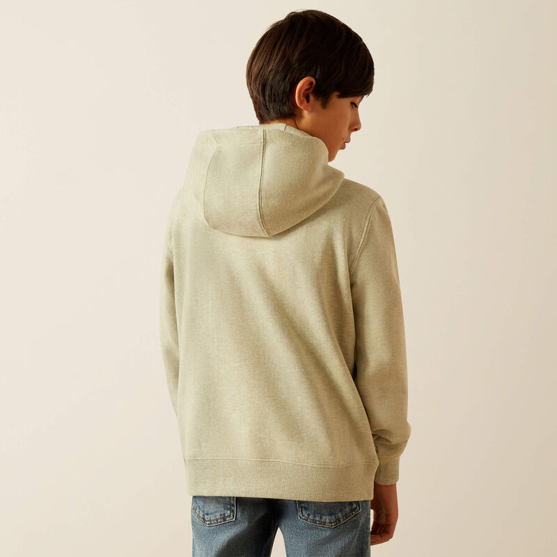 Ariat Youth Boy's Logo Hoodie in Sage Heather