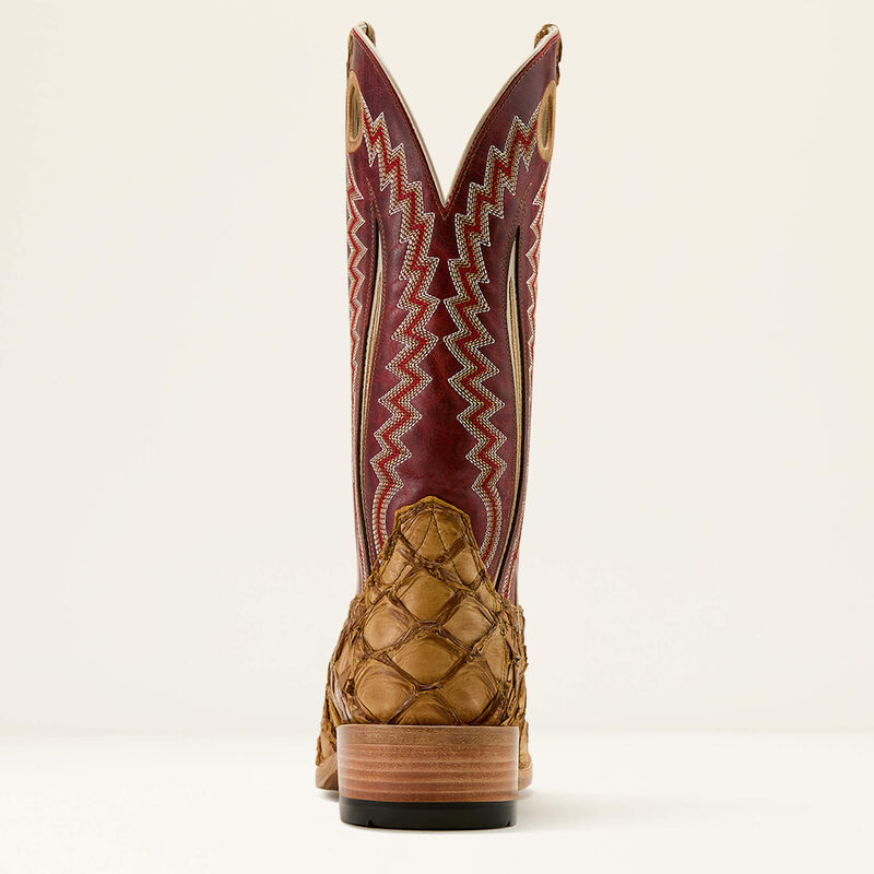 Ariat Men's Futurity Fame Cowboy Boot in Saddle Brown Pirarucu