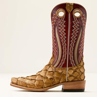 Ariat Men's Futurity Fame Cowboy Boot in Saddle Brown Pirarucu