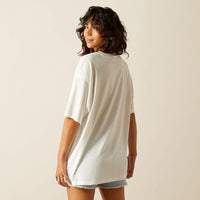 Ariat Women's Southwest Oversized Howdy State Wordy Graphic T-Shirt in Vanilla Ice