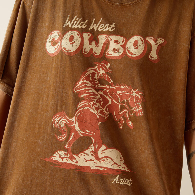 Ariat Women's Southwest Oversized Wild Graphic T-Shirt in Toffee