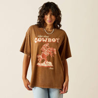 Ariat Women's Southwest Oversized Wild Graphic T-Shirt in Toffee