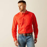 Ariat Men's L/S Waylen Classic Fit Western Button Down Shirt in Geometric Red (Available in Tall Sizes)