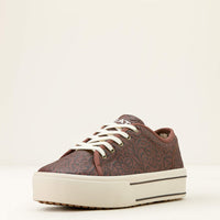 Ariat Women's Skylar Platform Shoe in Brown Floral Emboss