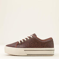 Ariat Women's Skylar Platform Shoe in Brown Floral Emboss