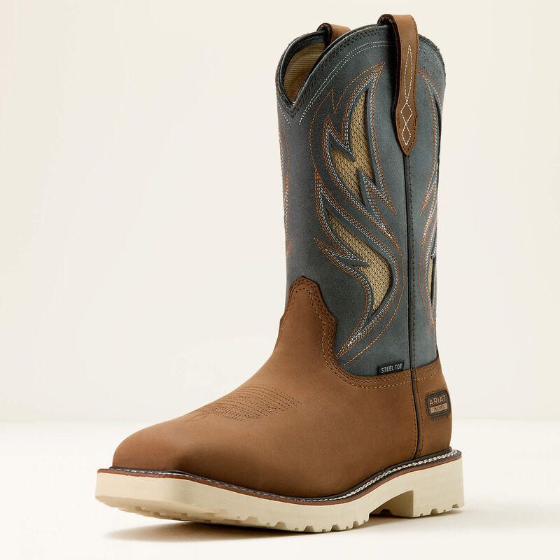 Ariat Men's Activator VentTek Steel Toe Boot in Alamo Brown & Stone Grey
