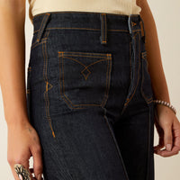 Ariat Women’s Ultra High Rise Tomboy Western Utility Wide Leg Jeans in Rinse