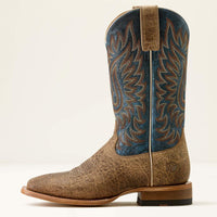 Ariat Men's Gold Point Bison Wide Square Toe Western Boot in Earth Brown