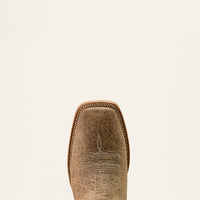 Ariat Men's Gold Point Bison Wide Square Toe Western Boot in Earth Brown