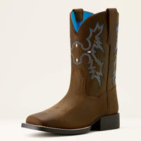 Ariat Kid's Tombstone Western Boot in Distressed Brown