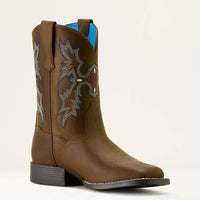 Ariat Kid's Tombstone Western Boot in Distressed Brown