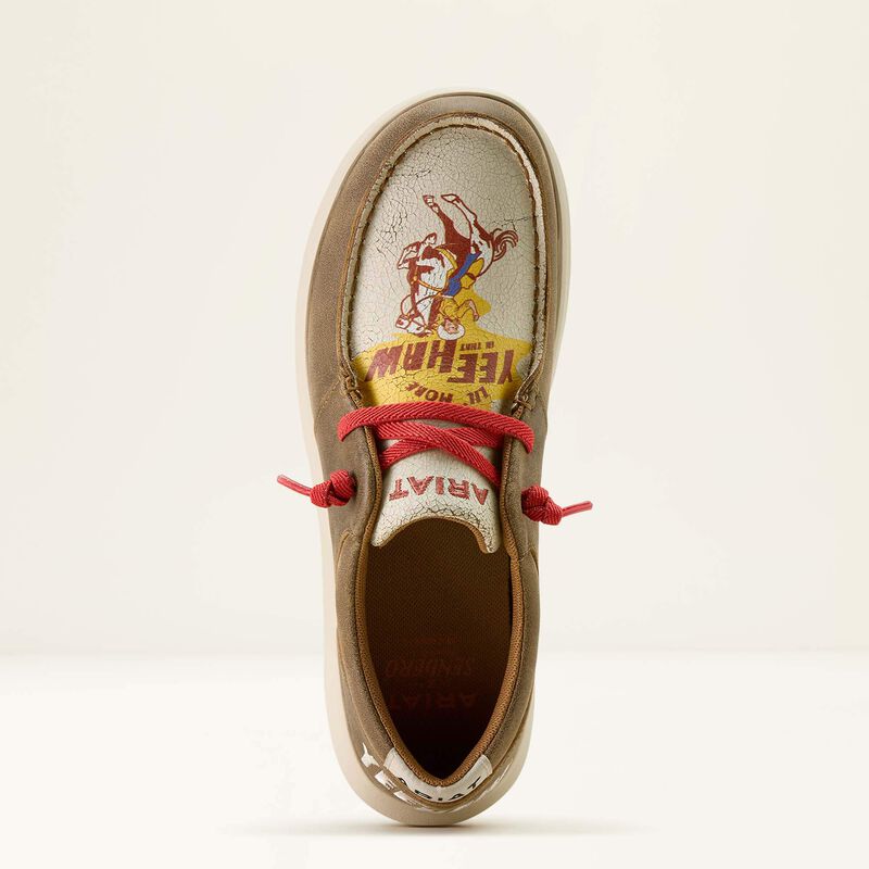 Ariat Women's Hilo Sendero Shoe in Brown Bomber/Yeehaw Print