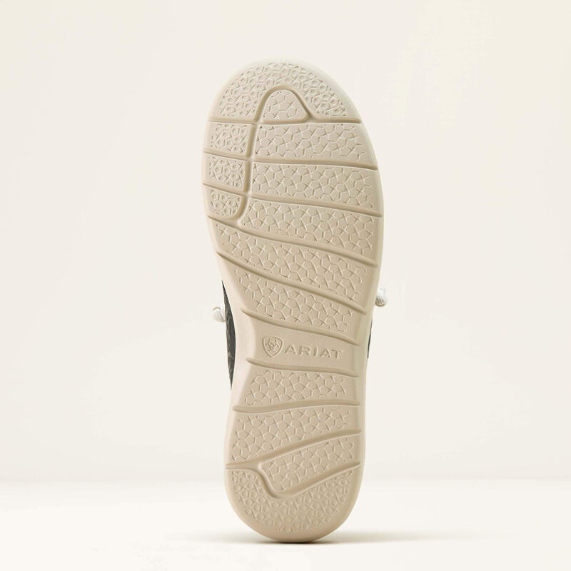 Ariat Women's Hilo Casual Shoe in Black Floral Emboss/Black and White Hair On Hide