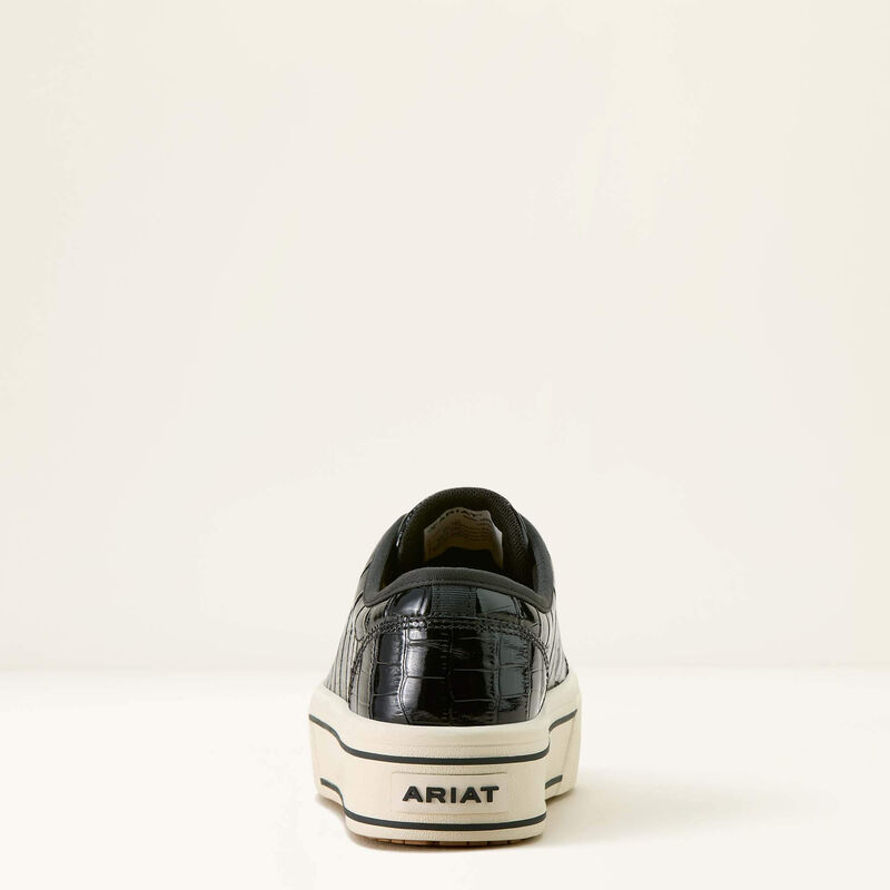 Ariat Women's Skylar Platform Shoe in Black Luxe Caviar Croc Print