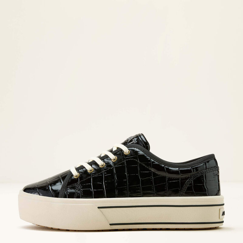 Ariat Women's Skylar Platform Shoe in Black Luxe Caviar Croc Print