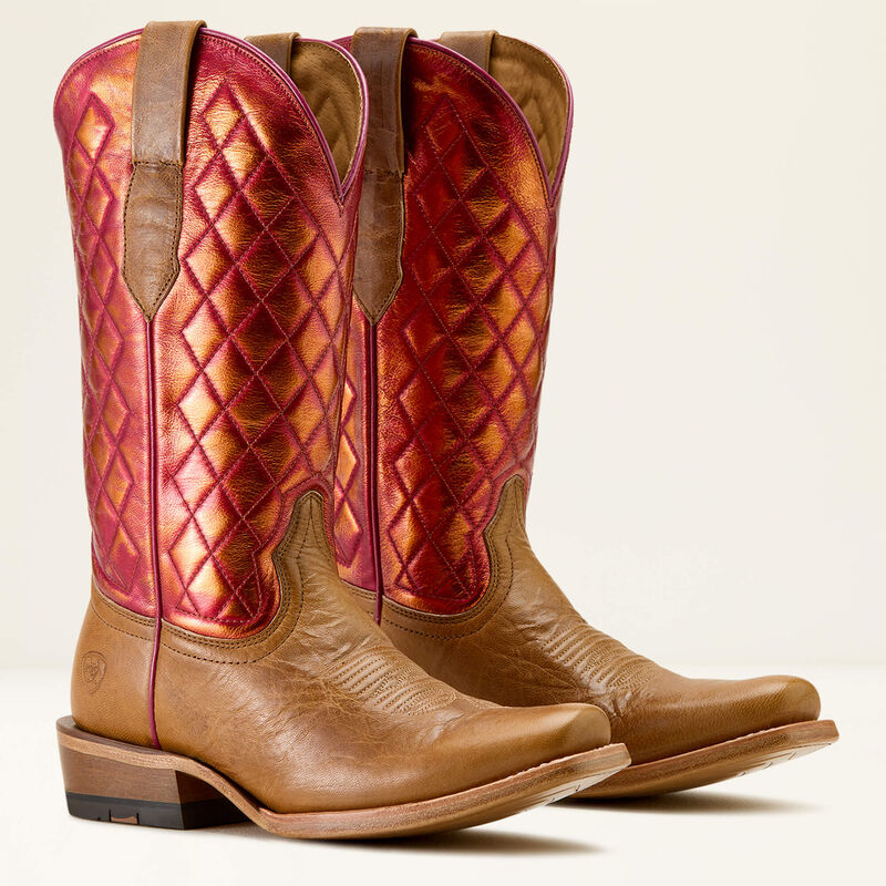 Ariat Women's Futurity Denton Narrow Cutter Toe Western Boot in Maple Sugar