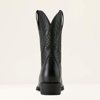 Ariat Men's Sport Narrow Cutter Toe Boot in Black Deertan