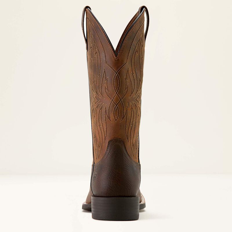 Ariat Men's Sport Rustler Wide Square Toe Cowboy Boot in Toffee