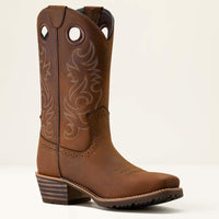 Ariat Men's Hybrid Roughstock Square Toe Cowboy Boot in Distressed Brown