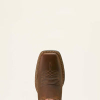 Ariat Women's Round Up StretchFit Wide Square Toe Western Boot in Sassy Brown