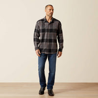 Ariat Men's L/S Hernandez Retro Fit Western Snap Shirt in Dark Grey (Available in Regular & Tall Sizes)