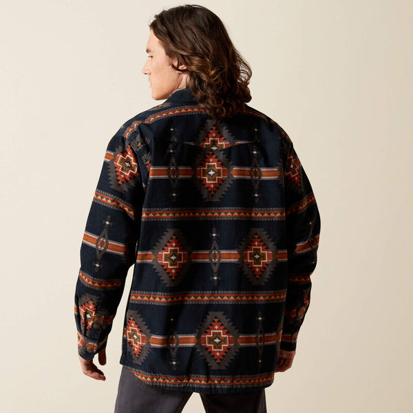 Ariat Men's Hensley Corduroy Retro Shirt Jacket in Dark Grey