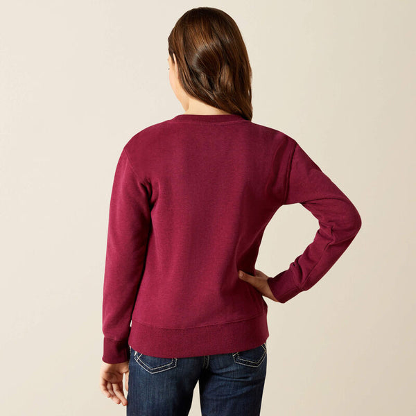 Ariat Girl's Emblem Sweatshirt in Heather